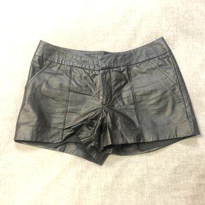 Bebe black leather shorts